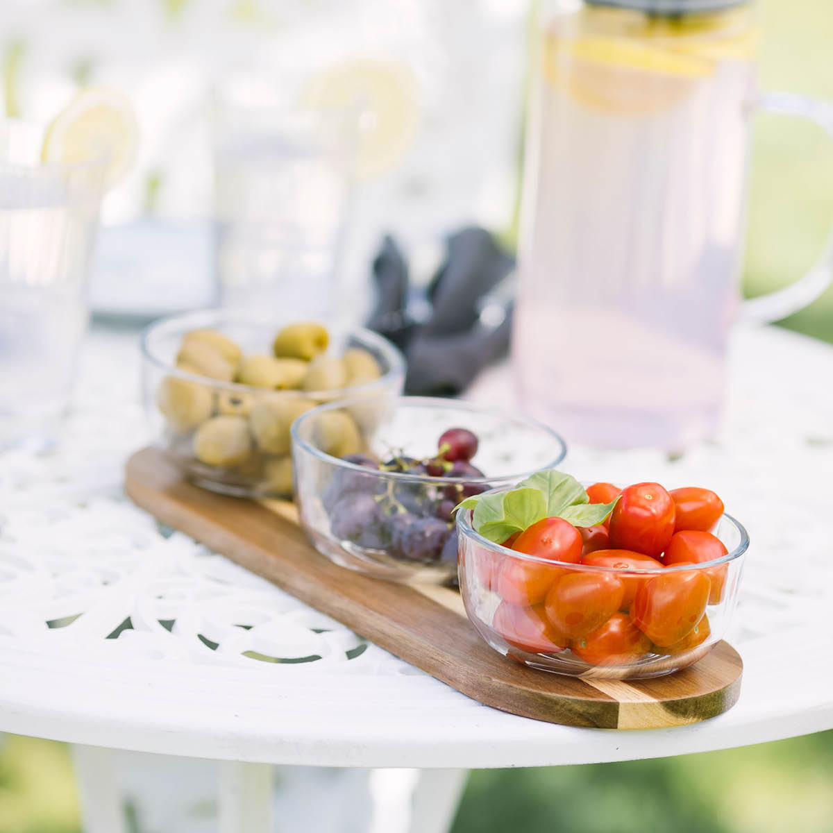 Dorre Serveringsset bricka med 3 skålar 11,5 cm Klar