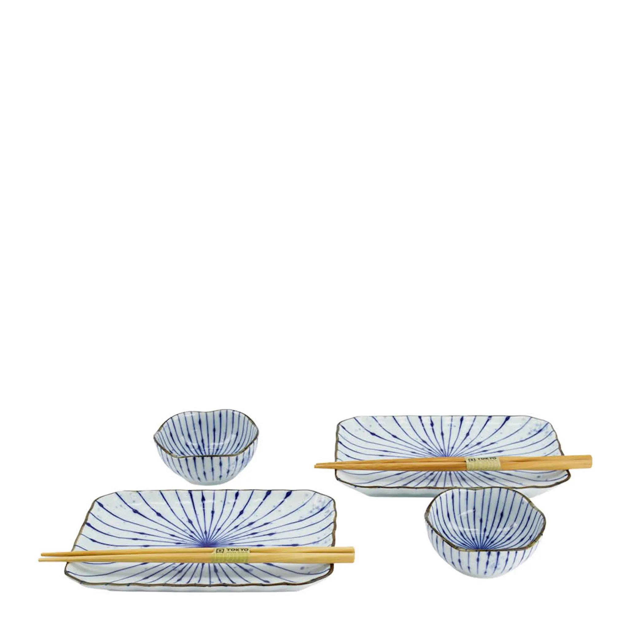 Tokyo Design Studio Fukusumi Tokusa sushi presentset 6-pack