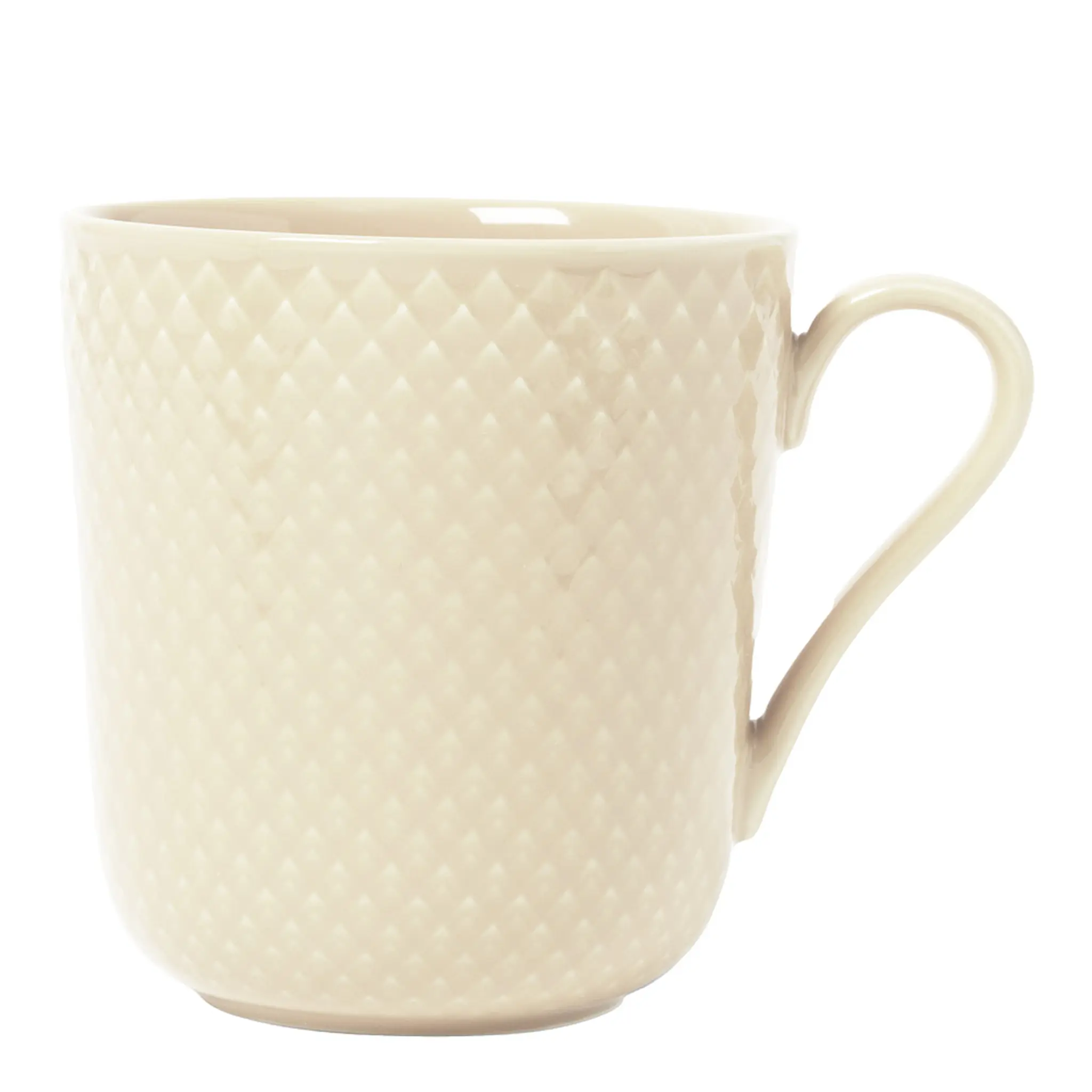 Lyngby Porcelæn Rhombe Earth mugg med handtag 39 cl marble