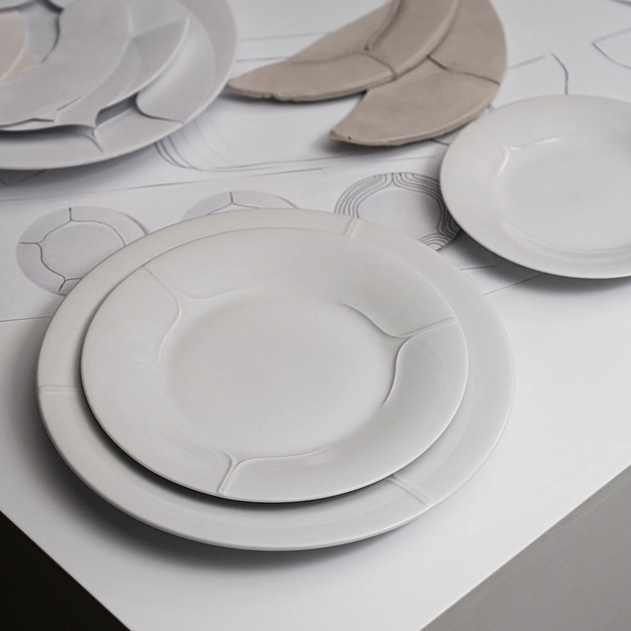 Rörstrand Pli Blanc Tallrik 21 cm