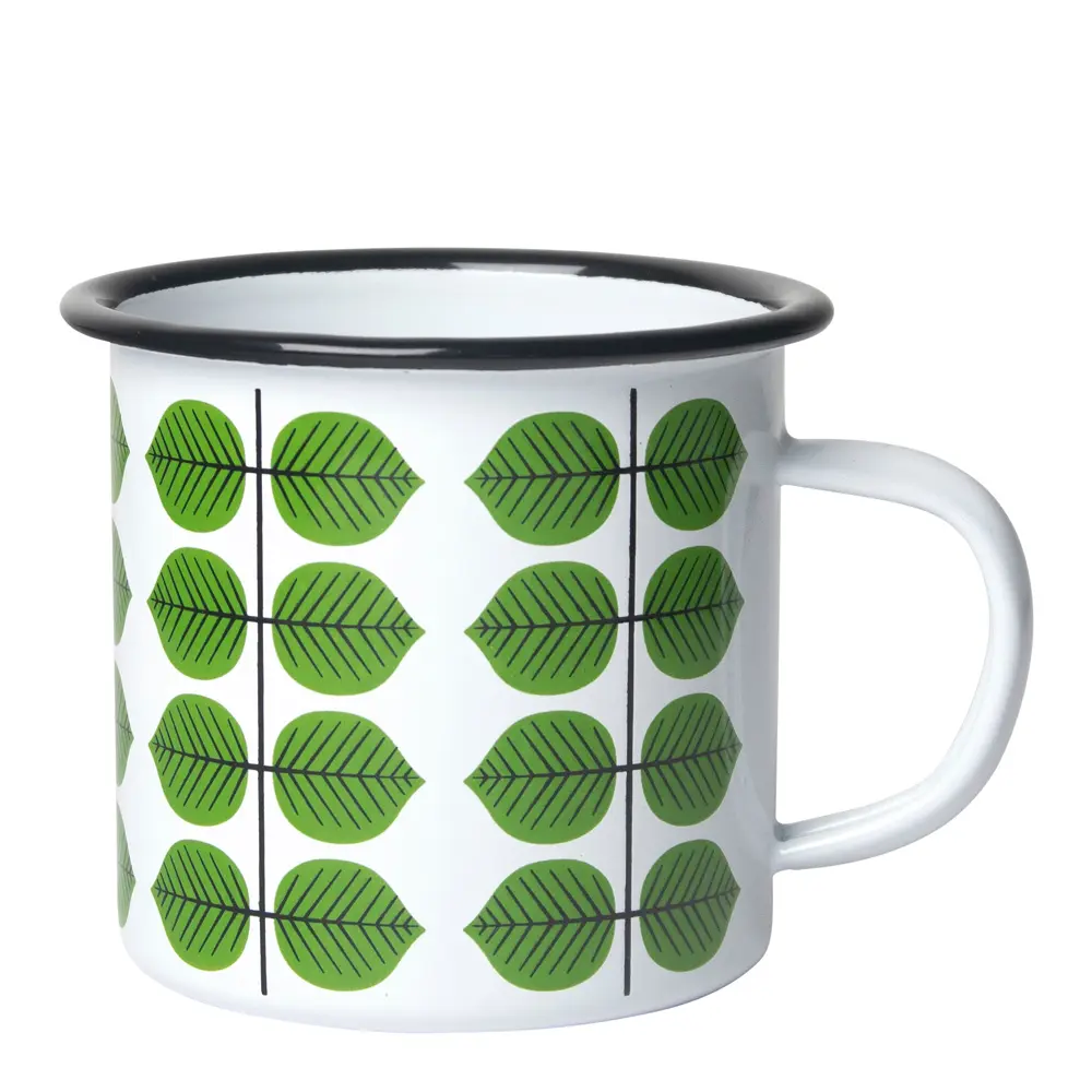 Berså Emalimuki 35 cl Valkoinen/Vihreä