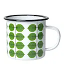 Berså emaljmugg 35 cl vit/grön