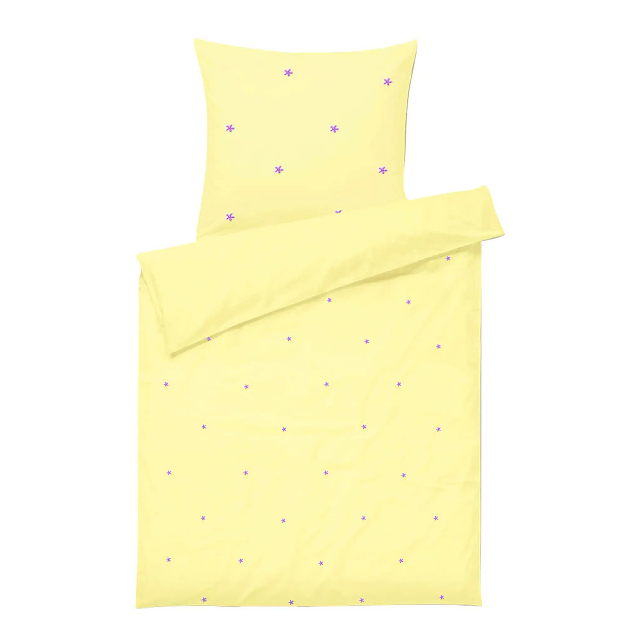 Juna Daisy påslakanset baby 70x100 cm gul