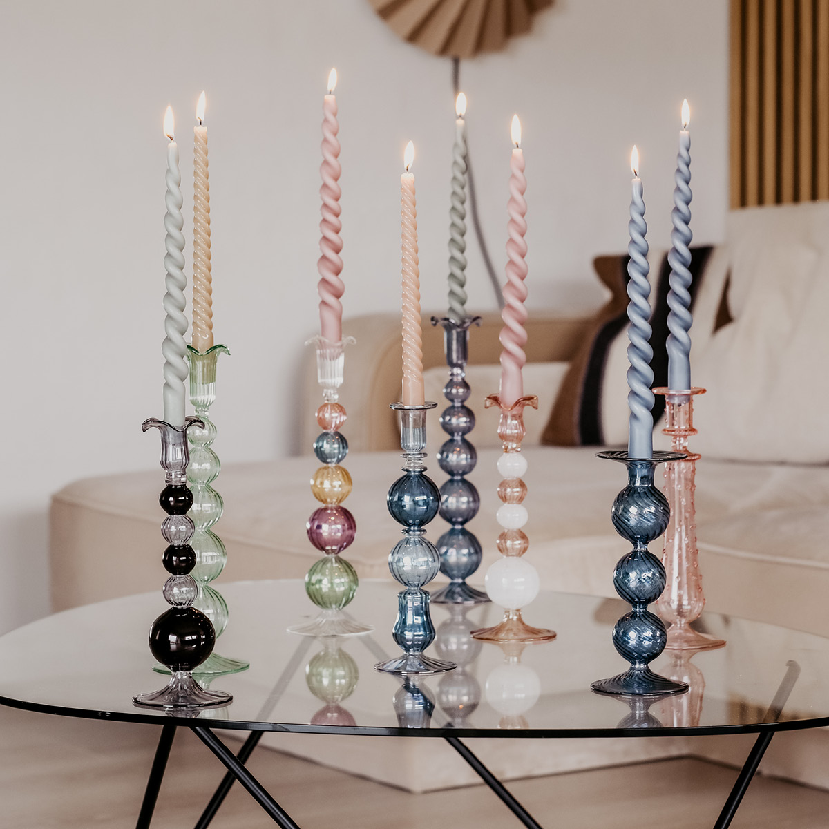 Moonlight Copenhagen Sky ljusstake 25 cm grå/svart