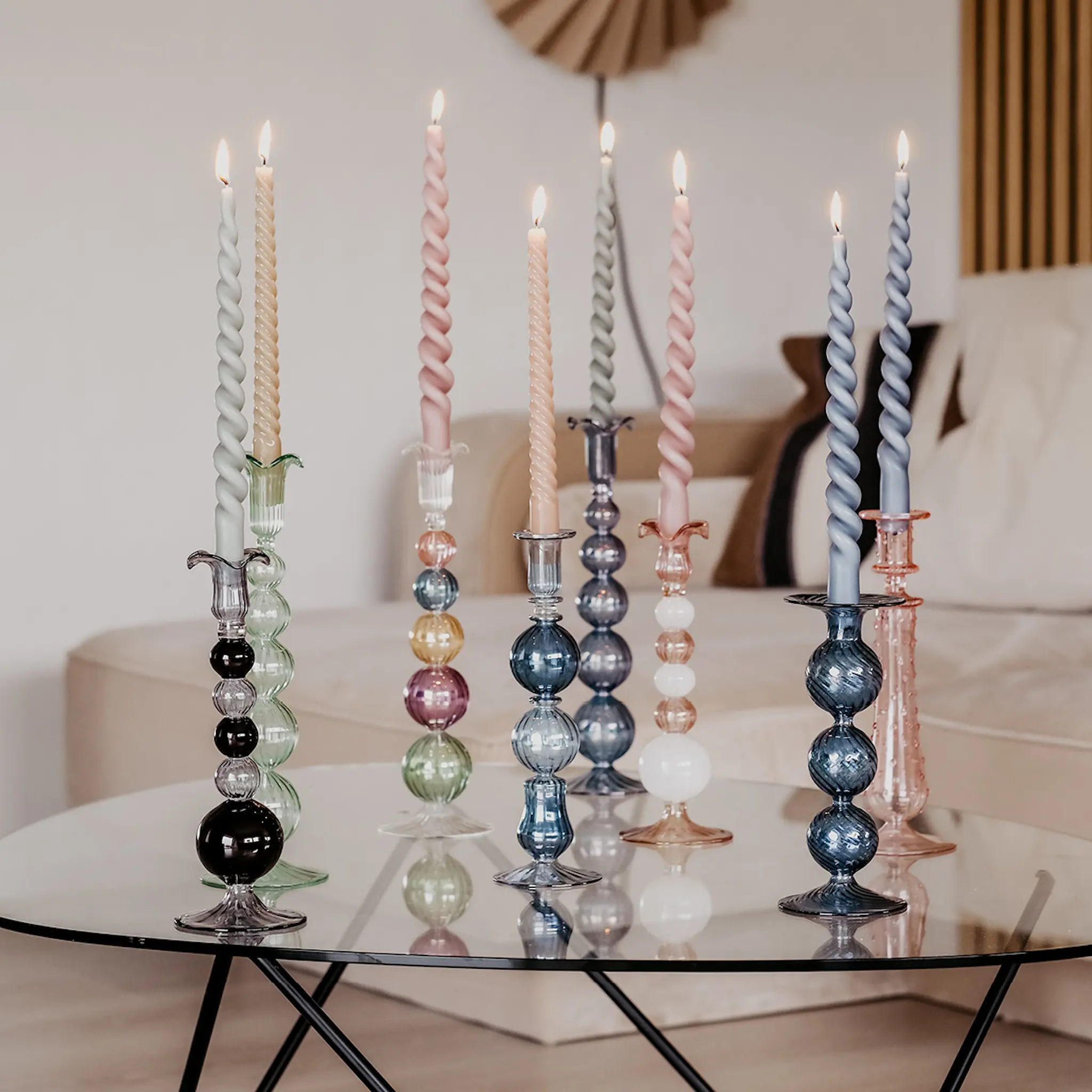 Moonlight Copenhagen Sky Kynttilänjalka 25 cm Harmaa/Musta