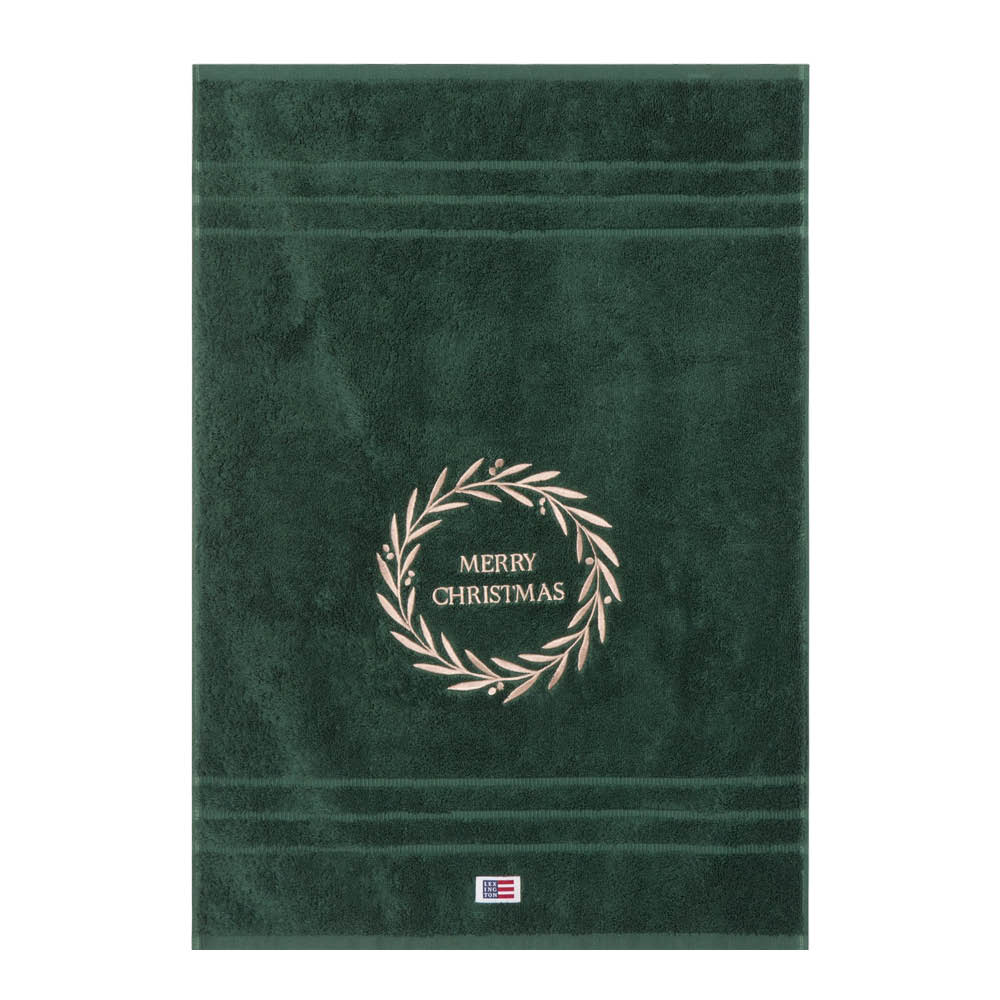 Lexington Original handduk frotté 50x70 cm julkrans enbärsgrön