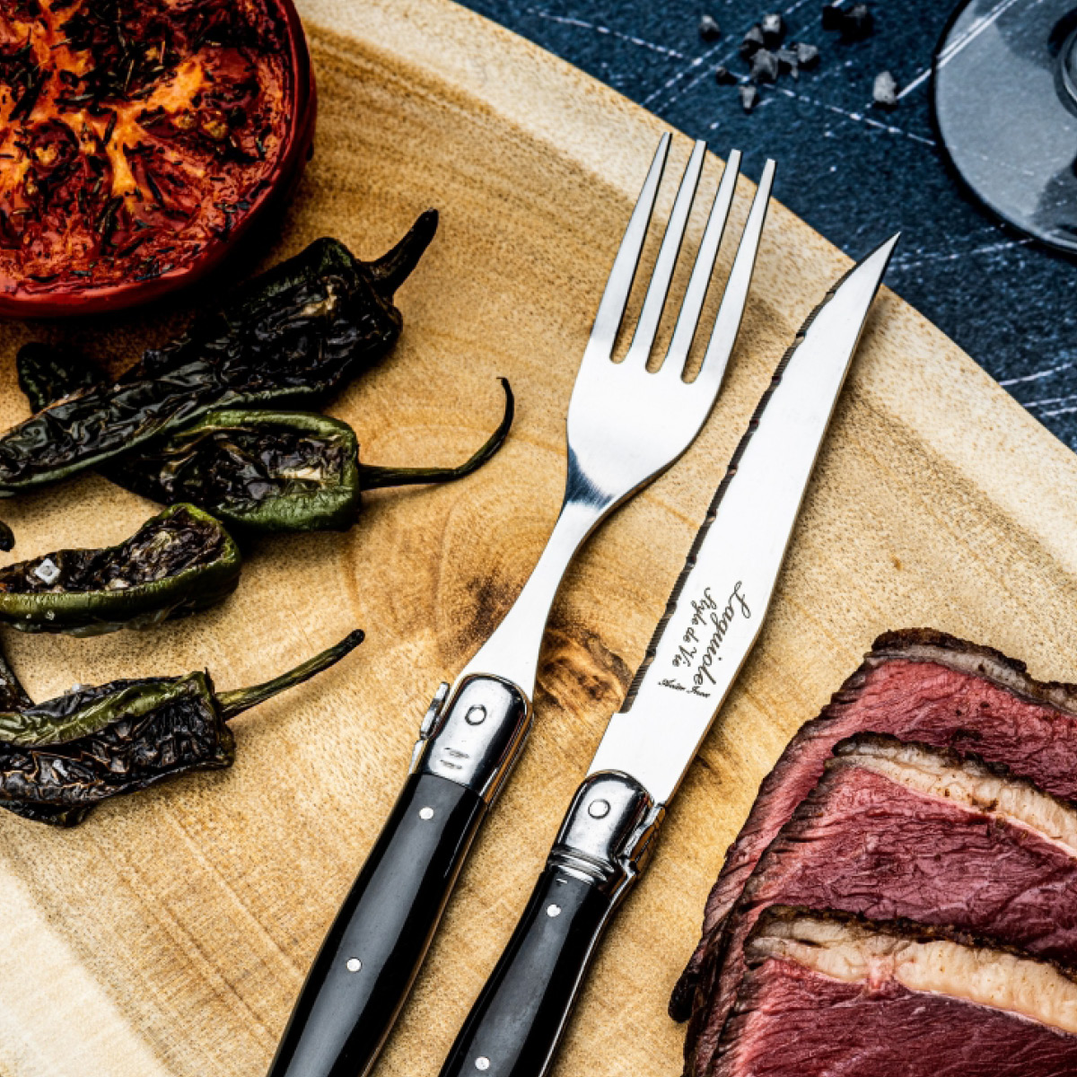 Laguiole Style de Vie Gaffler 6 stk svart