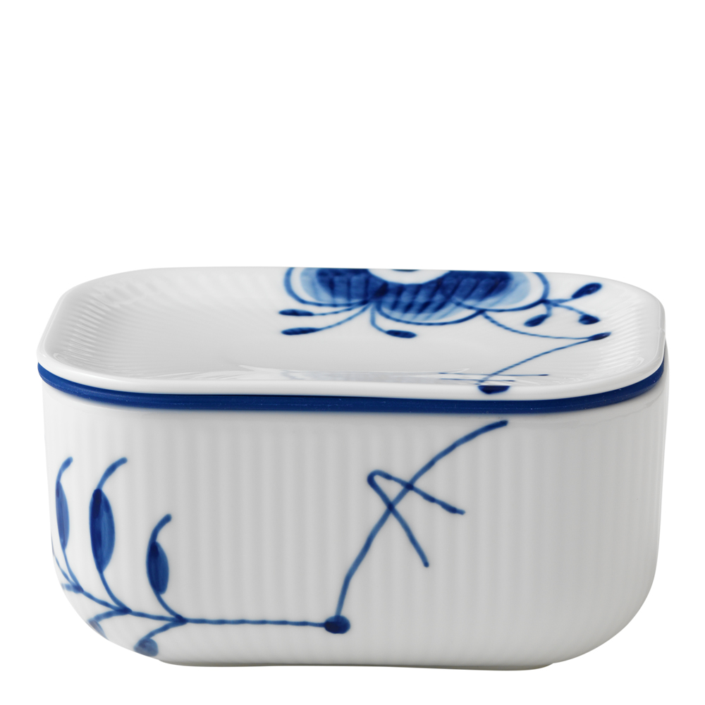 Royal Copenhagen Blå Mega Riflet smørskål m/lokk