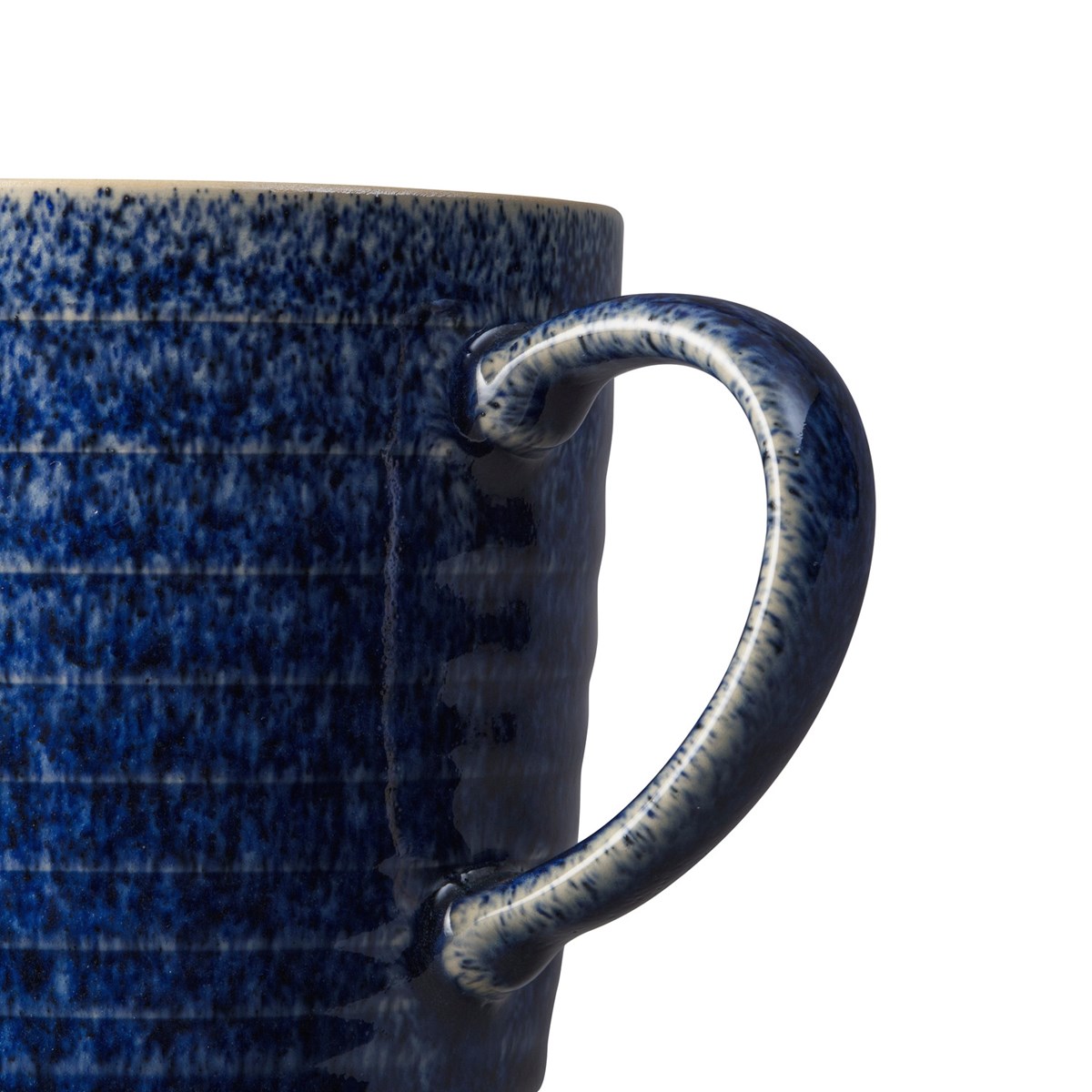 Denby Studio Blue cobalt/Pebble Räfflad Mugg 40 cl Blå