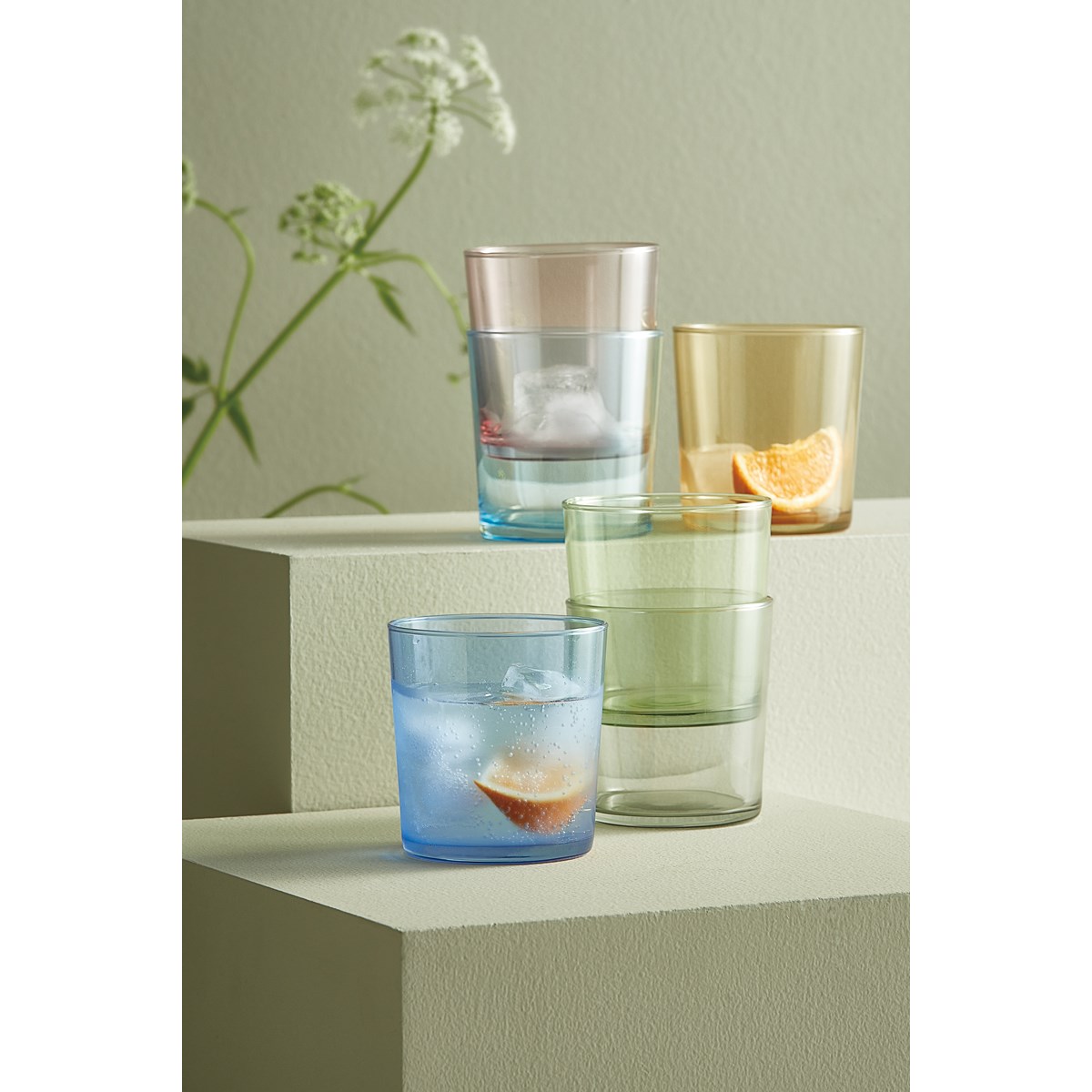 Aida Café Vattenglas 34,5 cl 6-pack multi