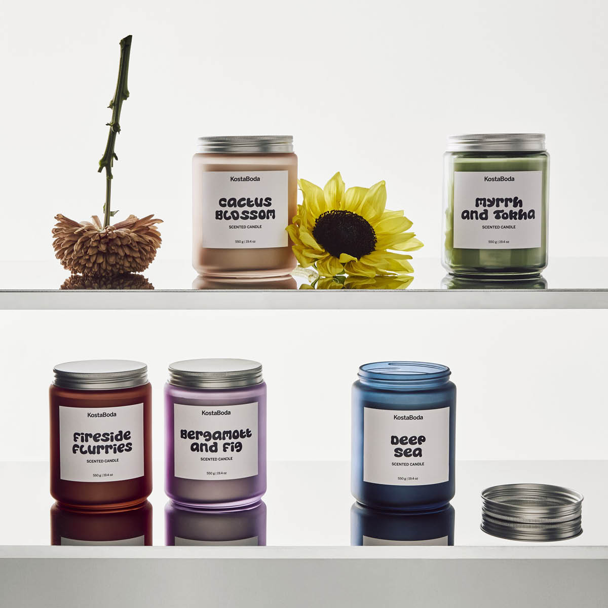 Kosta Boda Mind Tuoksukynttilä 13 cm Fireside Flurries