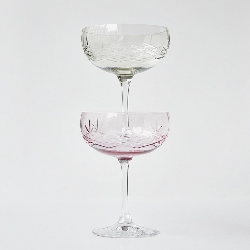 Frederik Bagger Crispy Gatsby champagneskål 30 cl 2 stk topaz