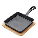 Gjutjärnspanna mini fyrkantig med bräda