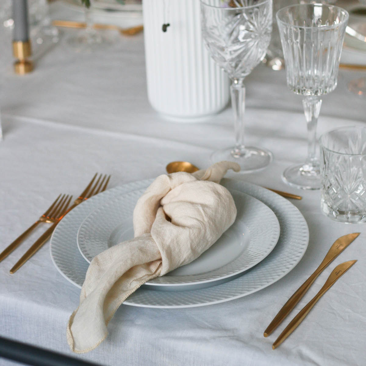 Lyngby Porcelæn Rhombe Tallrik 21 cm Vit