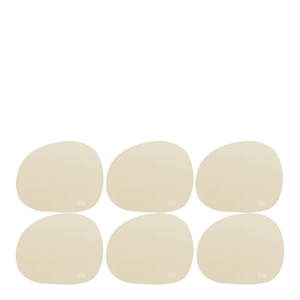 Aida RAW Soft glasunderlägg silikon 6-pack Spring Sand