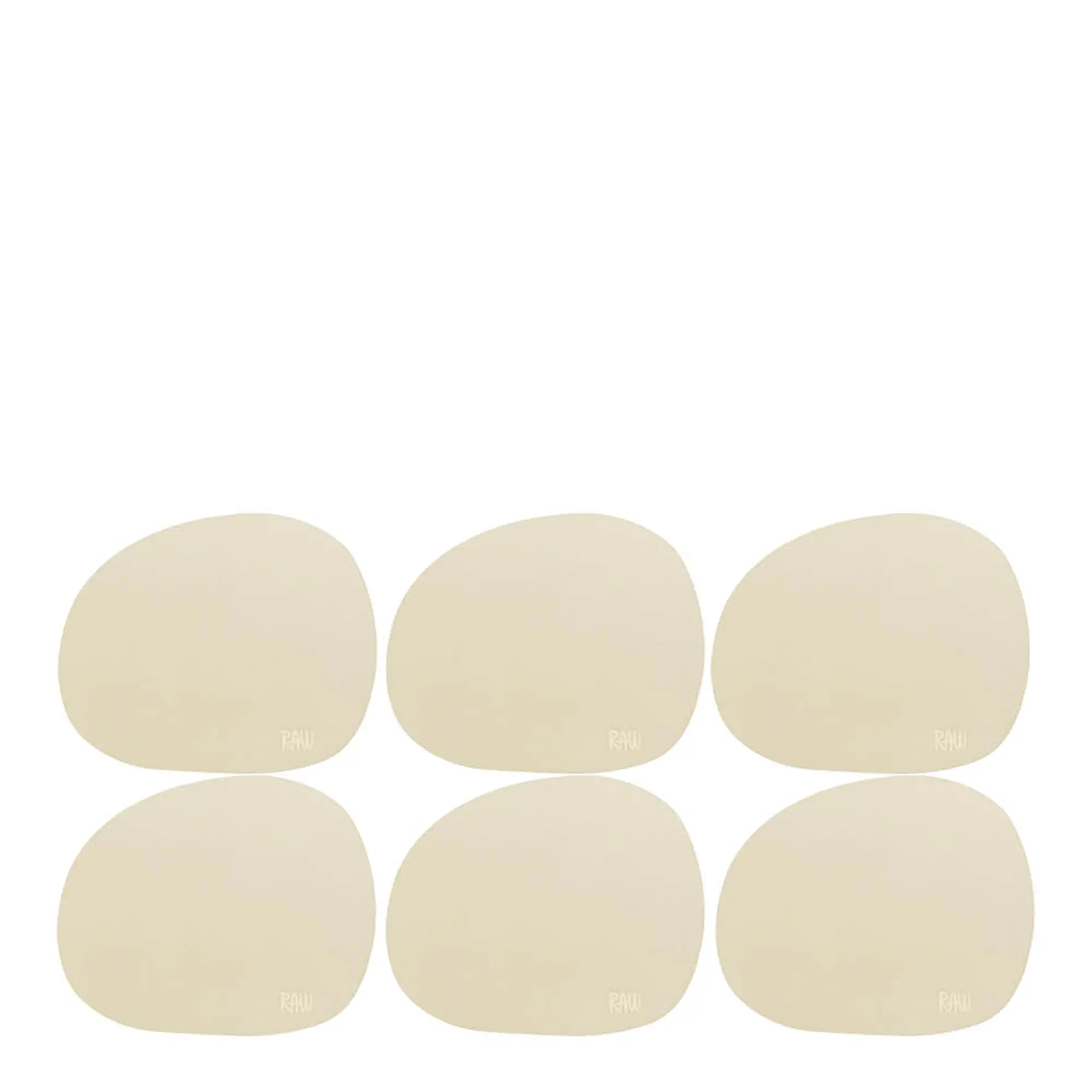 Aida RAW Soft glasunderlägg silikon 6-pack Spring Sand