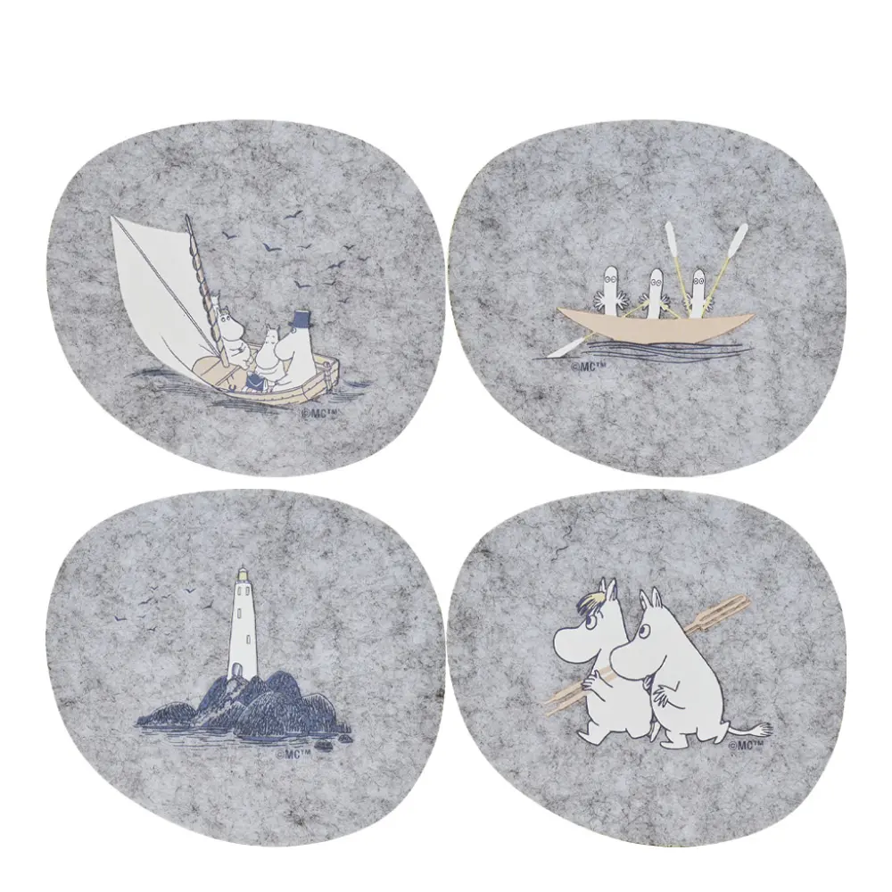 Mummi glassunderlag 4 stk sjømenn