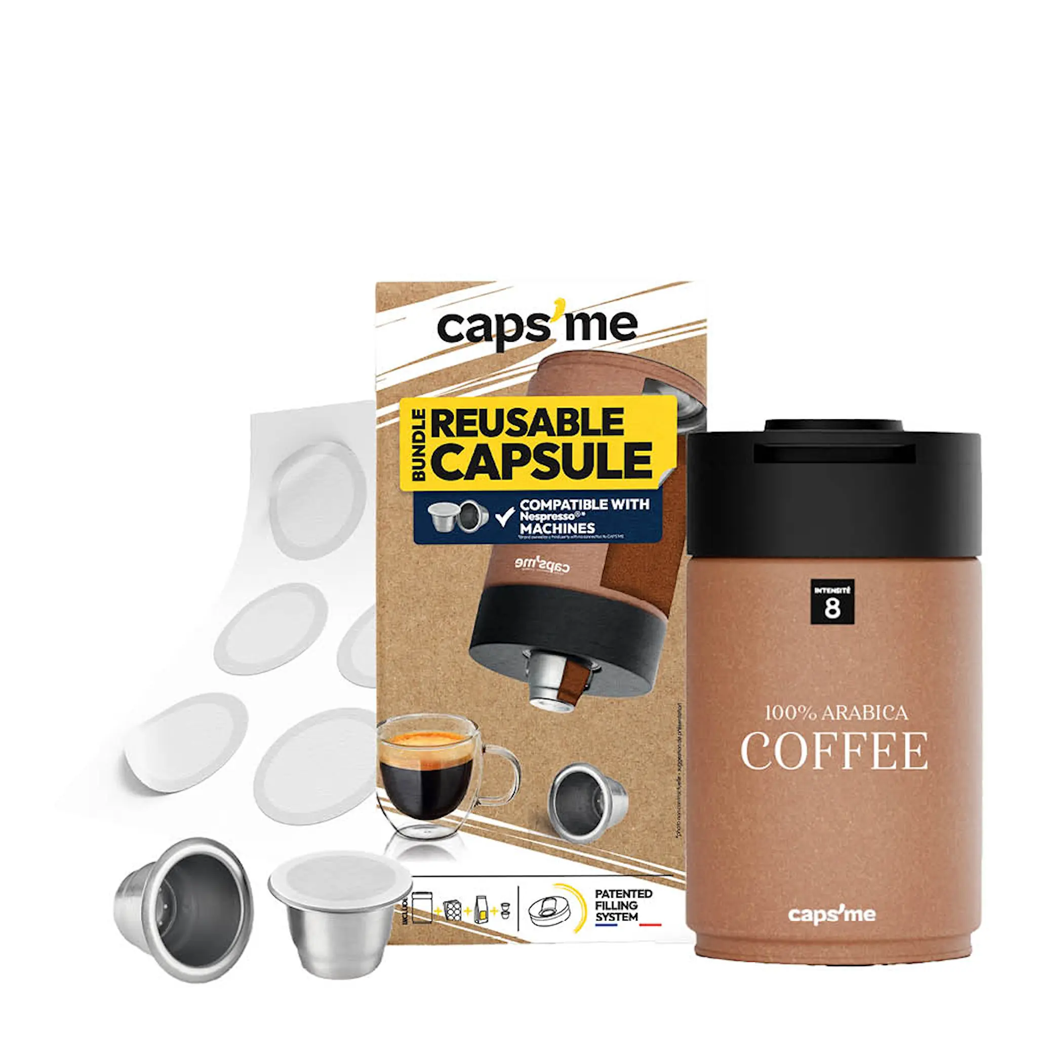 Caps Me Kaffekapselset 2 kapslar/48 papperslock