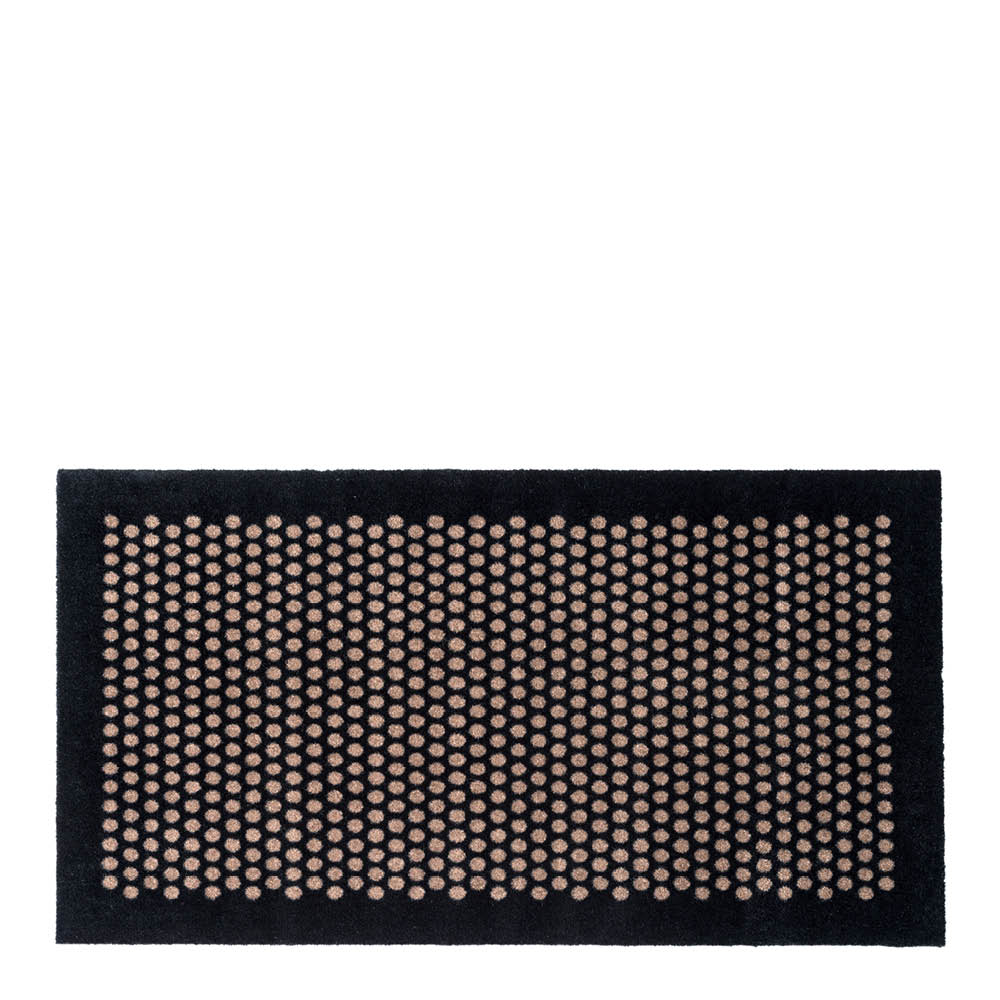 Tica Copenhagen Dot gulvmatte 120x67 cm svart/sand