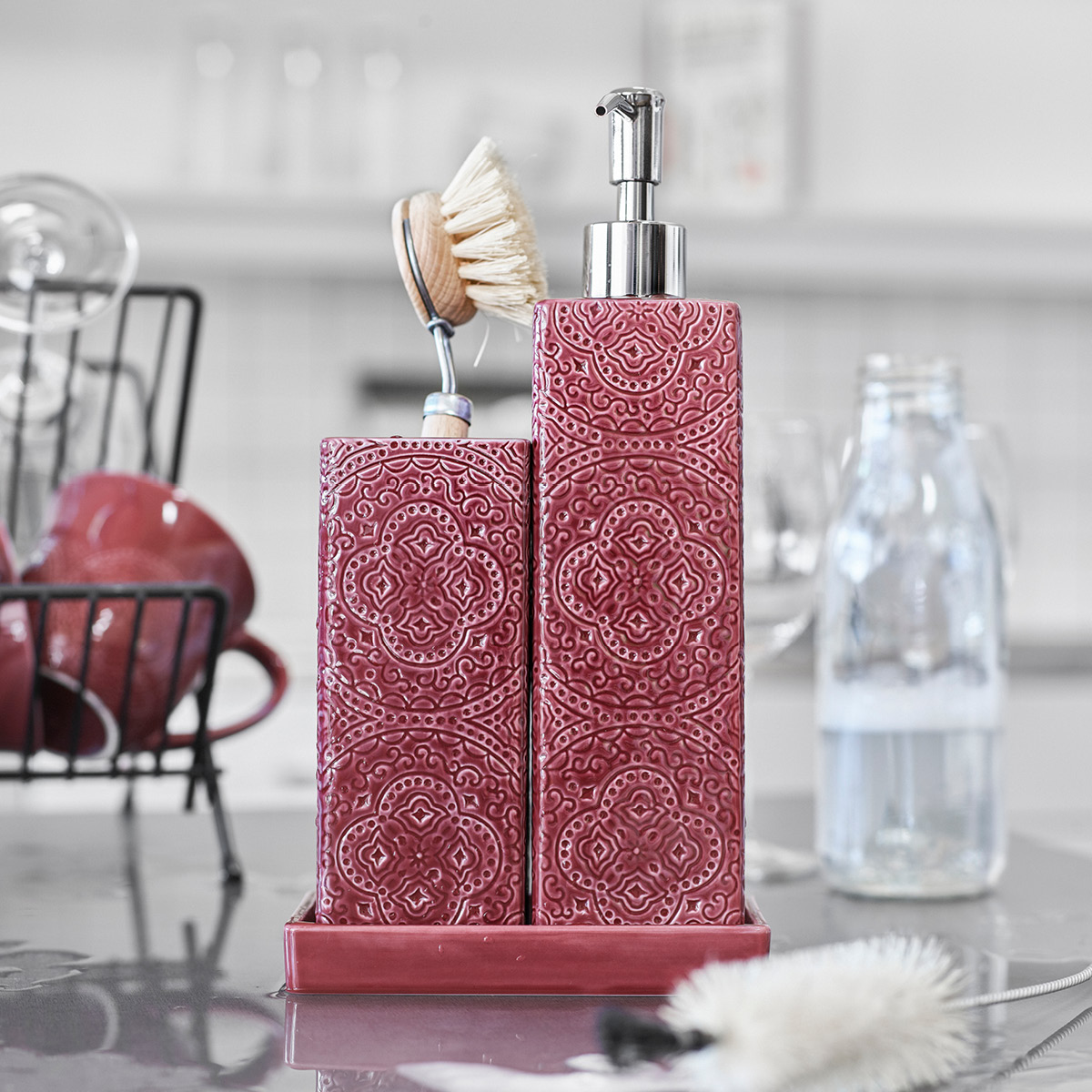 Cultdesign Kub Orient Tiskiharjateline Viininpunainen