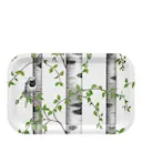 Björkdungen rektangulär serveringsbricka 33x21 cm offwhite/grön