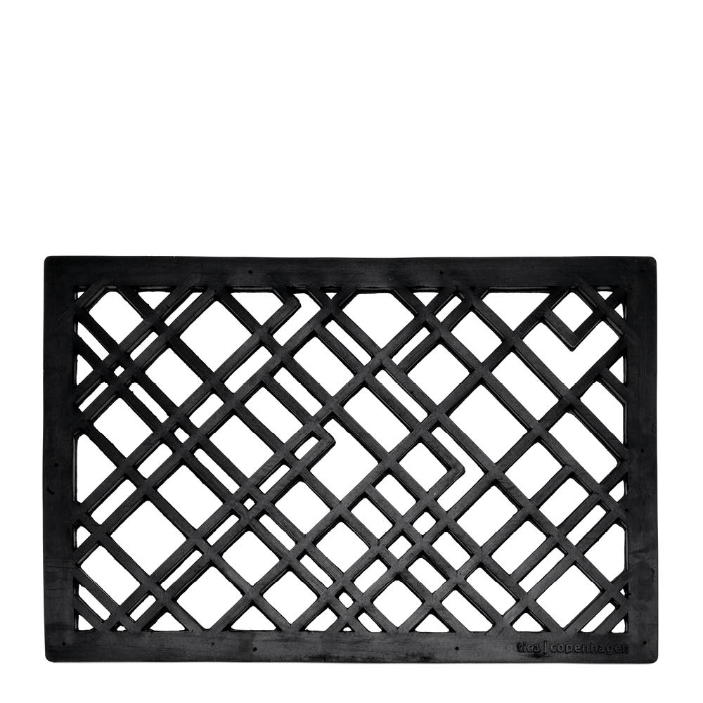 Tica Copenhagen Lines dørmatte gummi 40x60x1 cm svart
