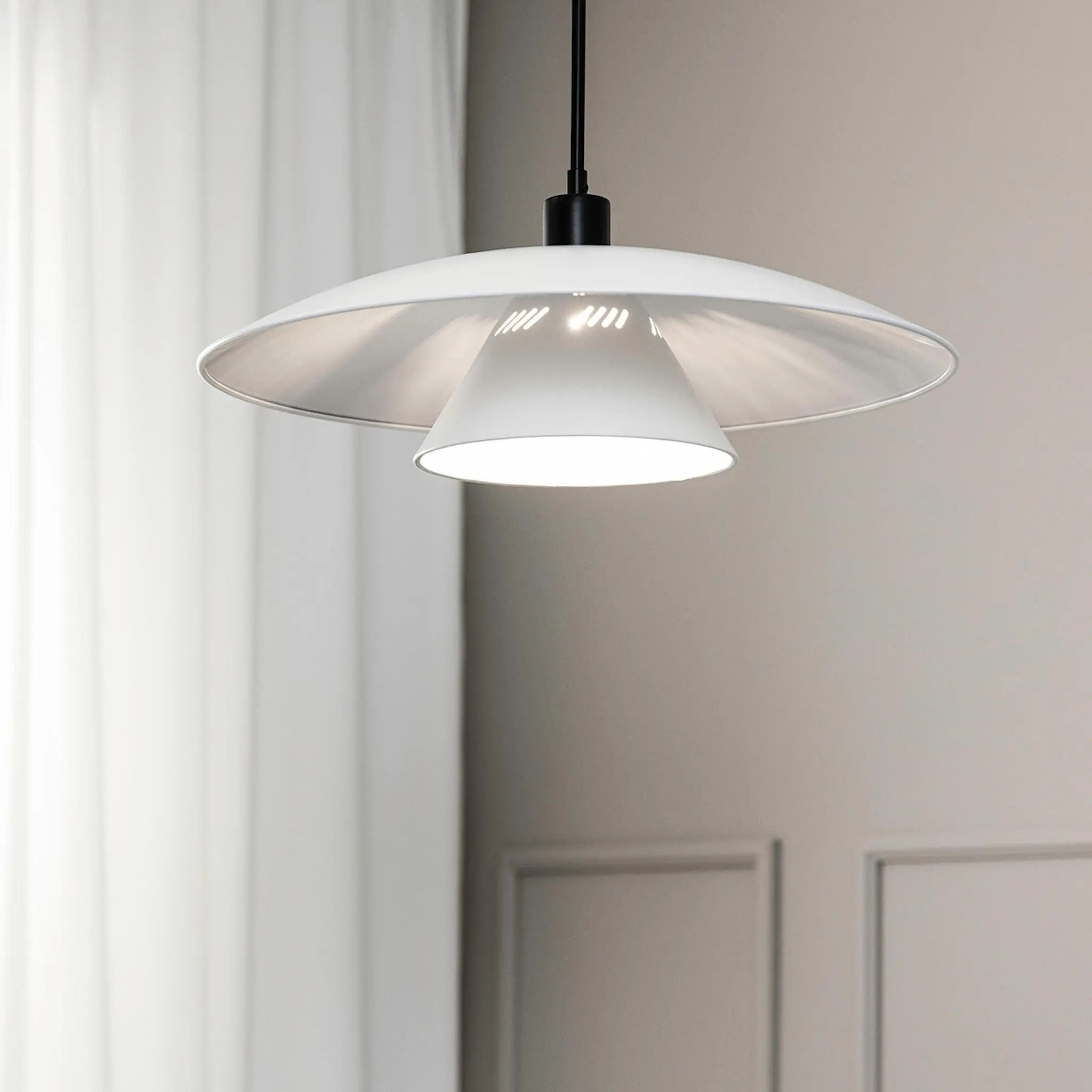 Markslöjd Millinge taklampa 50 cm vit matt