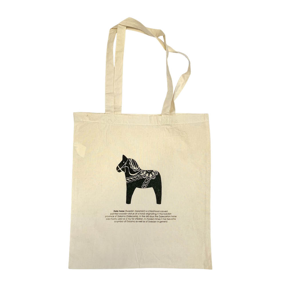 Mellow Design Handlenett i bomull 40x35 cm Dalahest