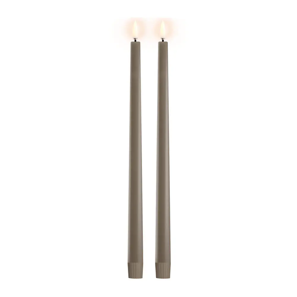 LED kynttilä 32x2 cm 2 kpl slim sandstone