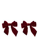 Santa's Favorites sammetsrosett med klämma 20 cm 2-pack vinröd