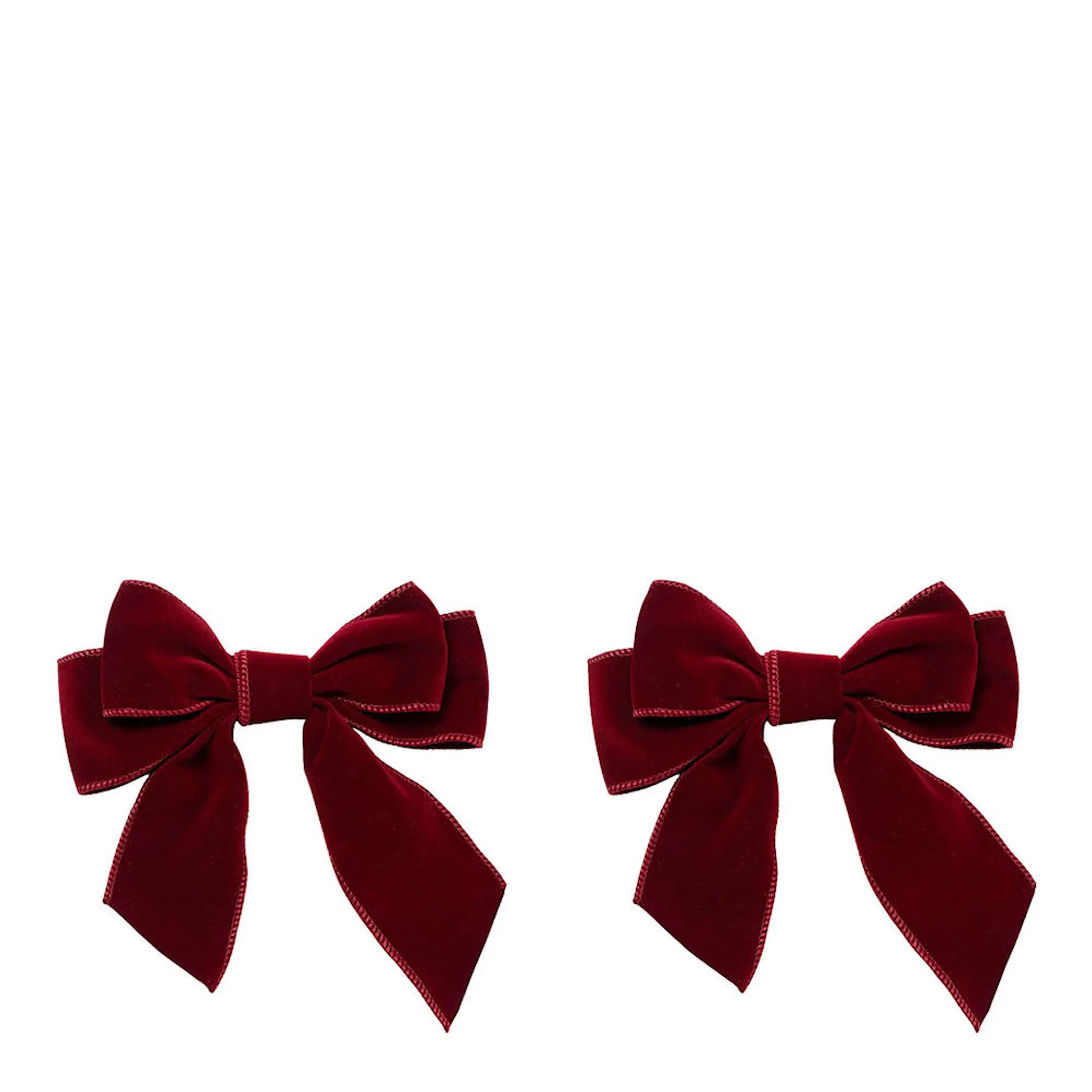 Vondels Santa's Favorites sammetsrosett med klämma 20 cm 2-pack vinröd