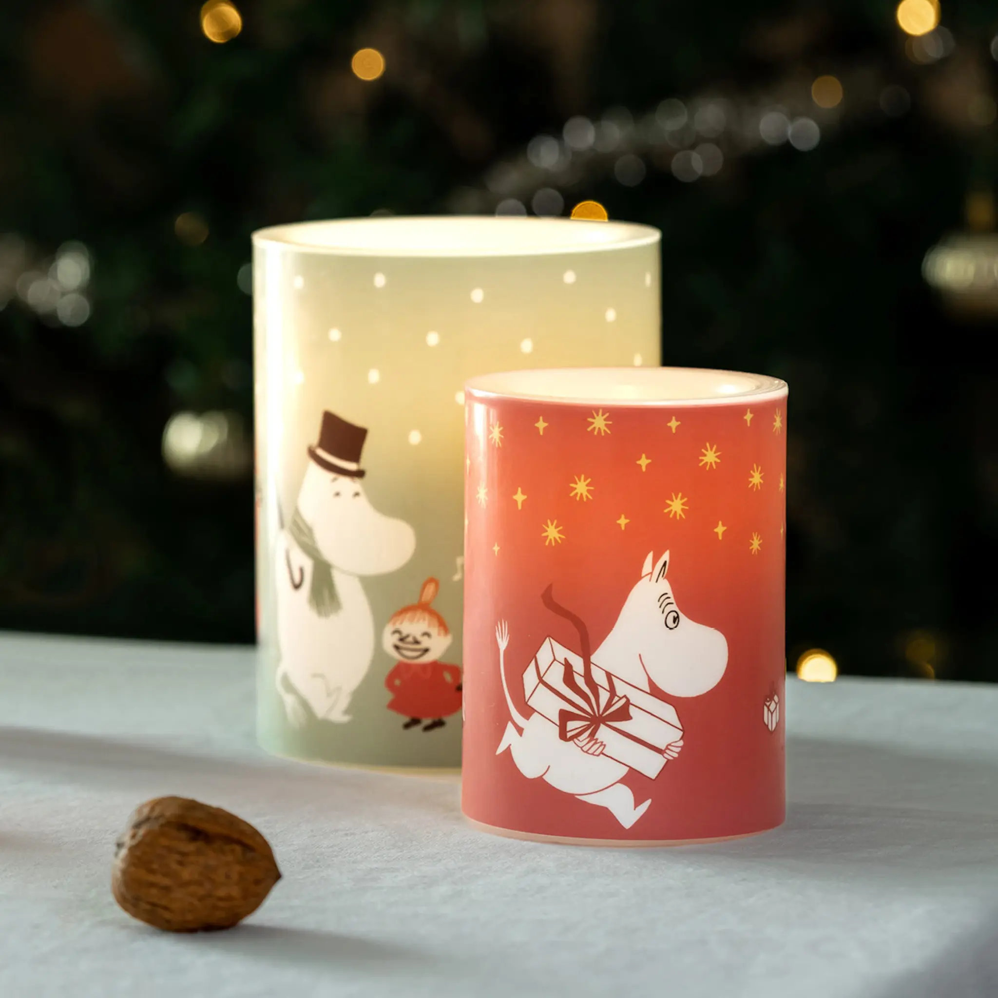 Muurla Mumin LED ljus 12,5 cm festlig stämning