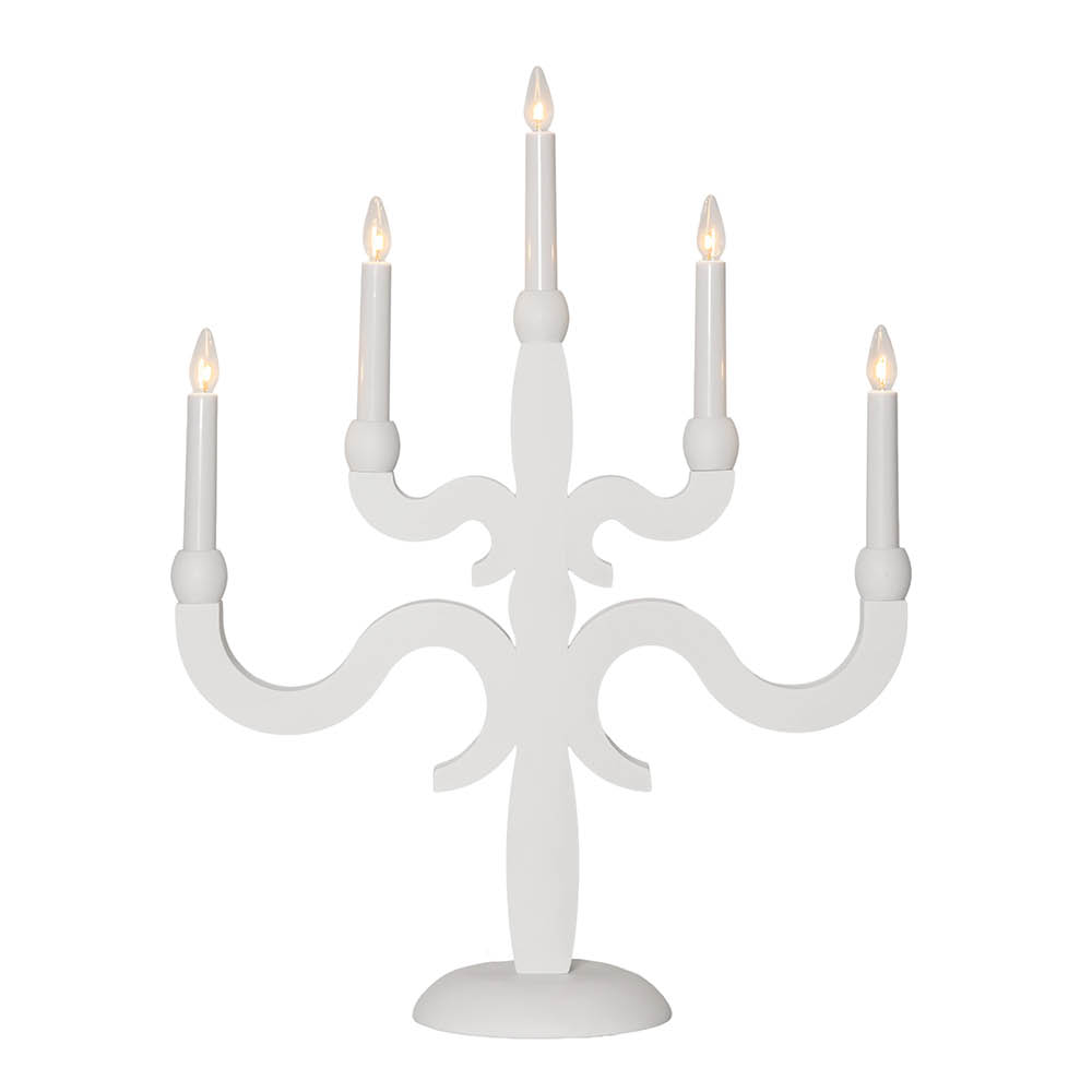 Star Trading - Canna adventtikynttelikkö 55 cm 5-haarainen valkoinen