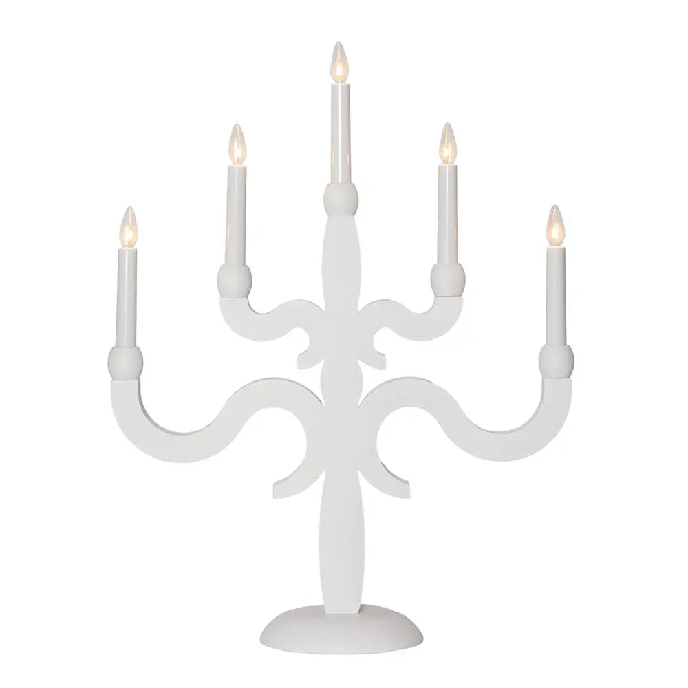 Canna adventtikynttelikkö 55 cm 5-haarainen valkoinen