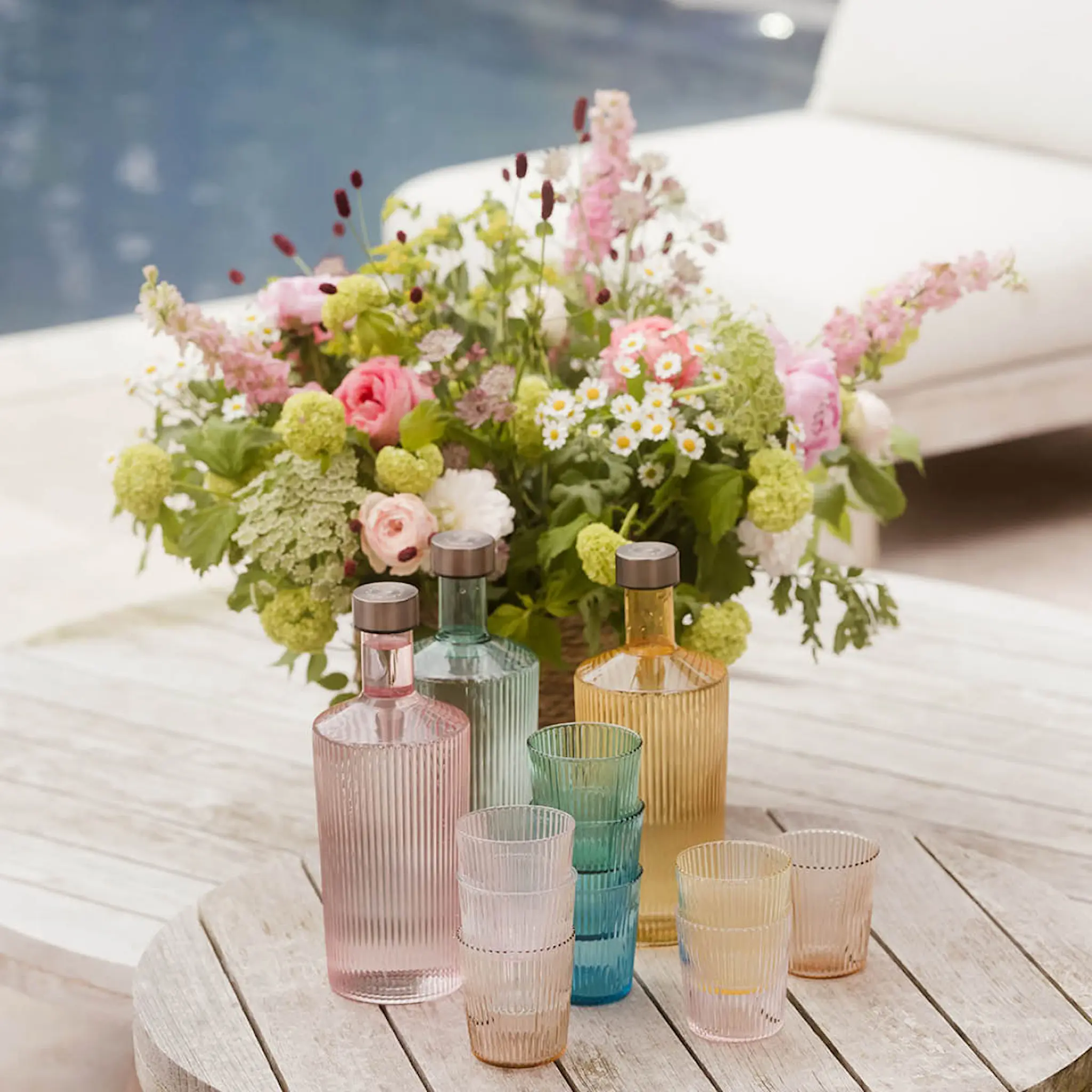 Paveau Ribbed Elegance glas Lucky 25 cl turkos