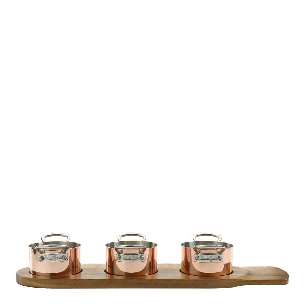 Samuel Groves - Serveware Minipatasarja 9 cm 3 osaa Kupari