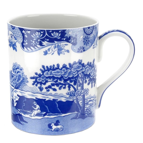 Blue Italian Mugg 50 cl Blå/Vit