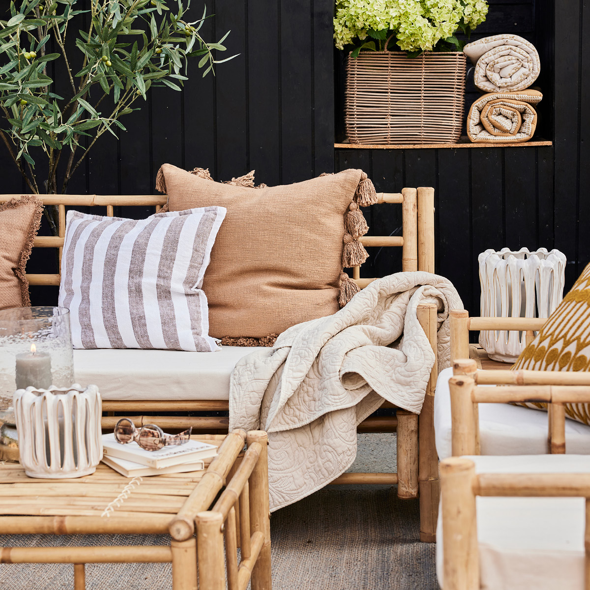 Lene Bjerre Ivillia sittdyna / madrass 120x60 cm ockra