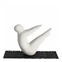 Lisa Larson Yoga No.2 figur 11 cm ljusgrå