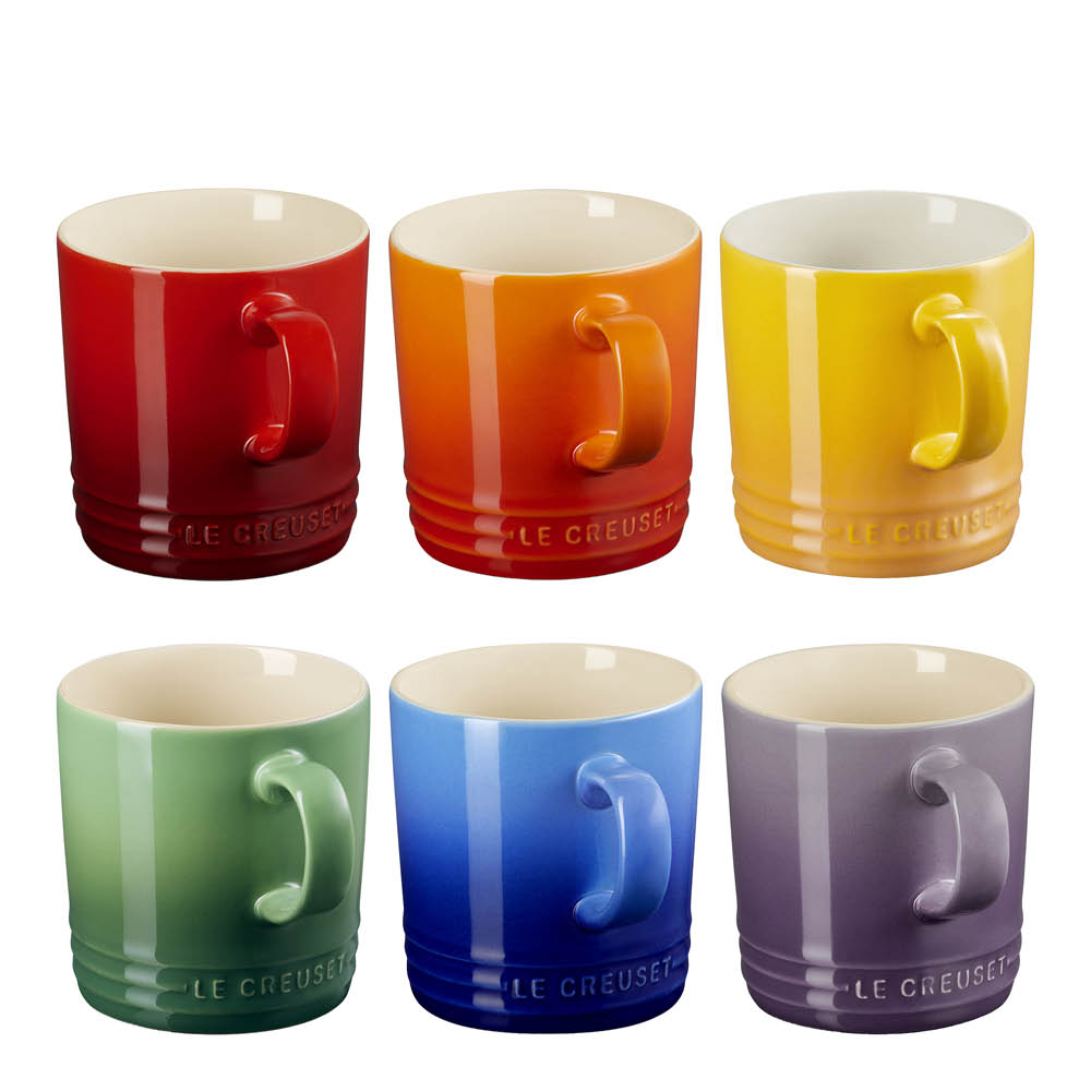 Le Creuset - Rainbow muki 35 cl 6 kpl