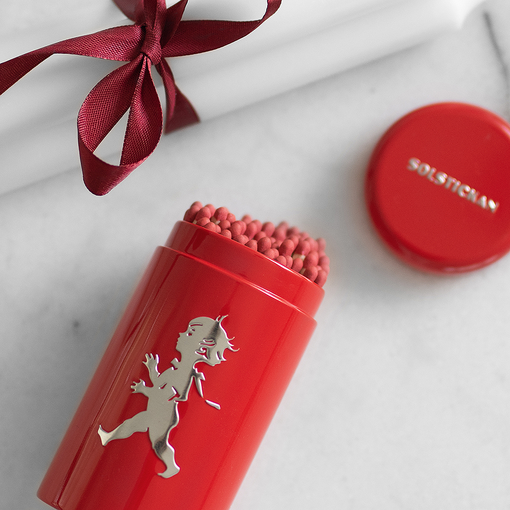 SOLSTICKAN Tändsticksrör 10 cm Röd