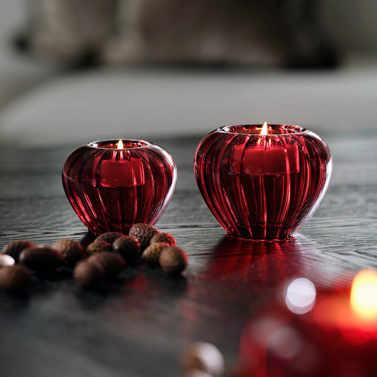 Magnor Hazel Ruby lyslykt 10 cm rød