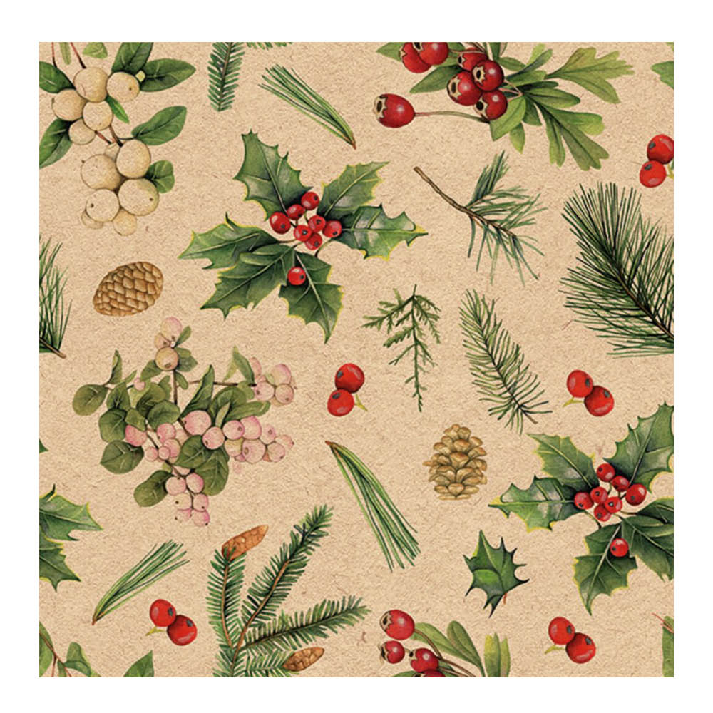Ambiente - Servetti 33x33 cm 20 kpl Winter Greenery