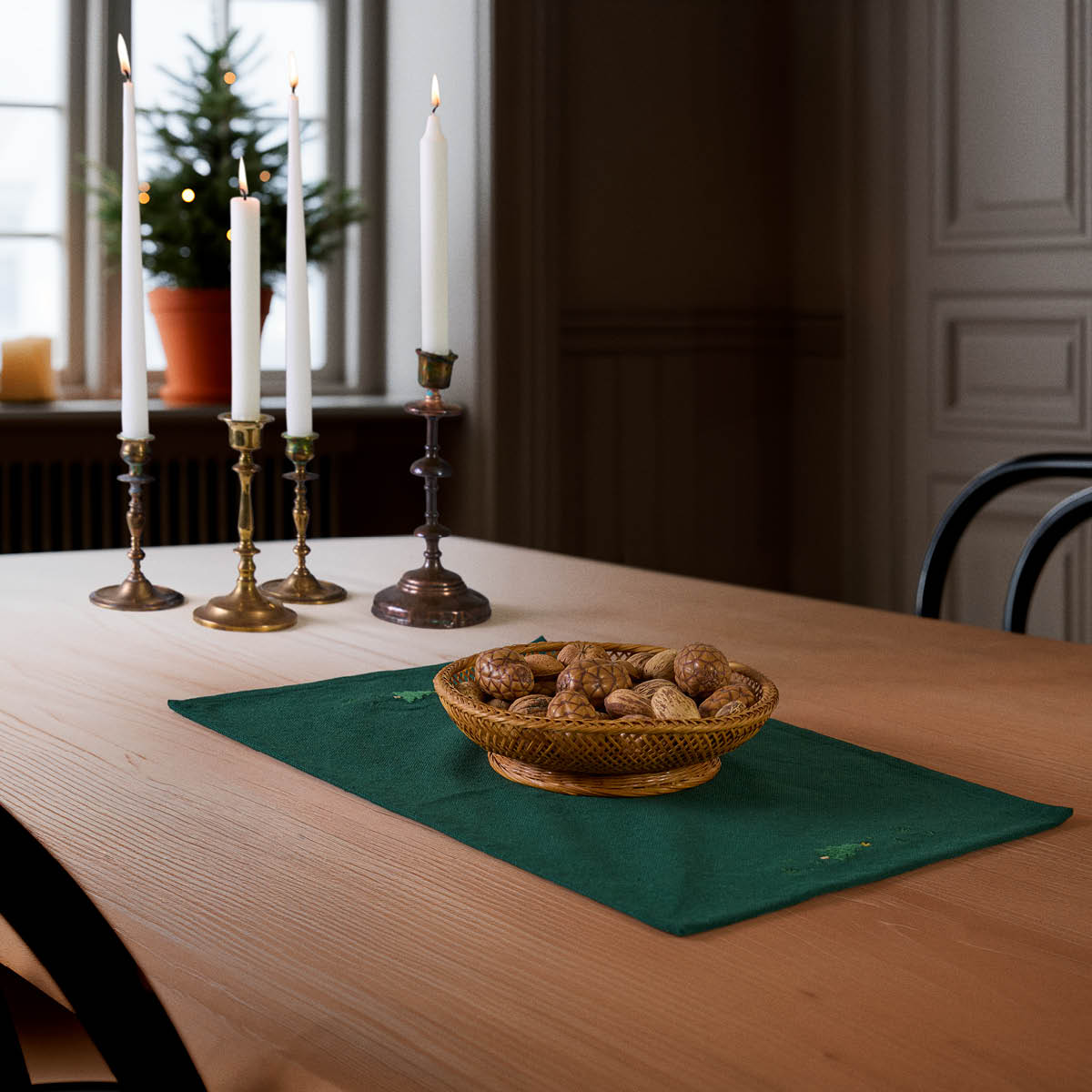 Juna Christmas Fable dekkebrikker juletre 49x32 cm grønn