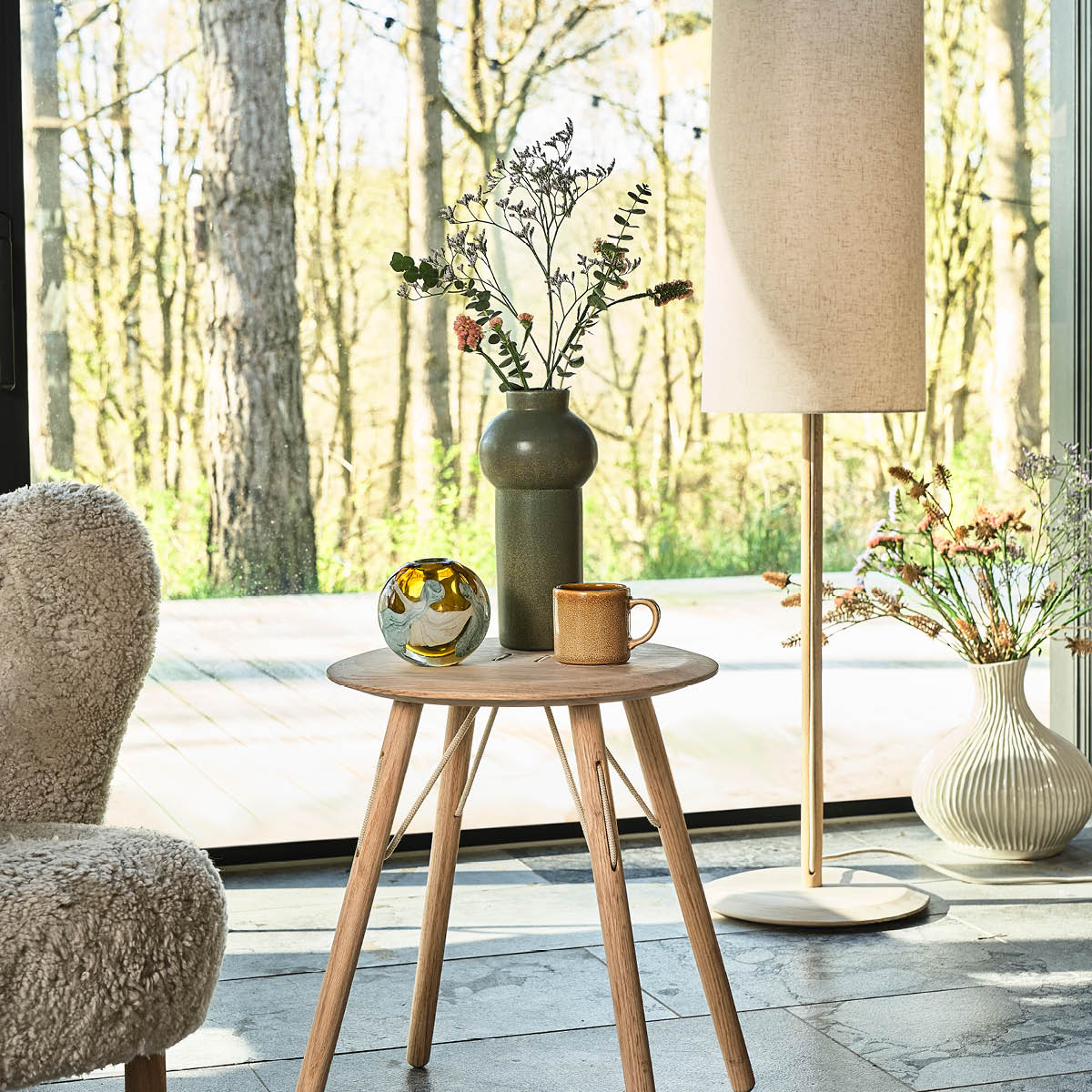 Villa Collection Ek vas 31x33,5 cm kräm