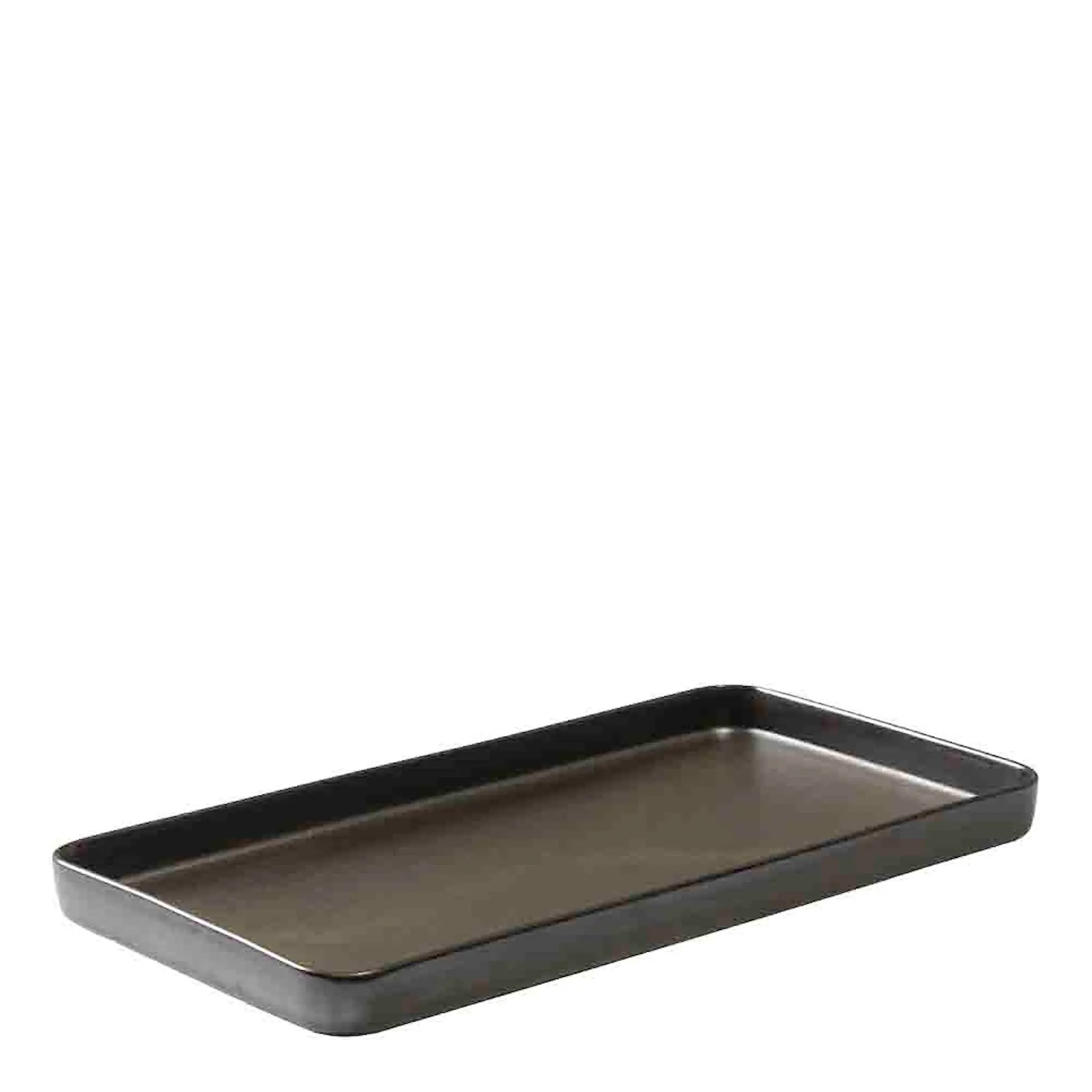 Aida Raw Fat Rektangulär 34x18 cm Brun Metallic