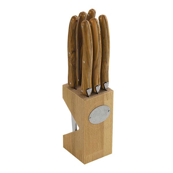 Kniv 6-pack Olivträ