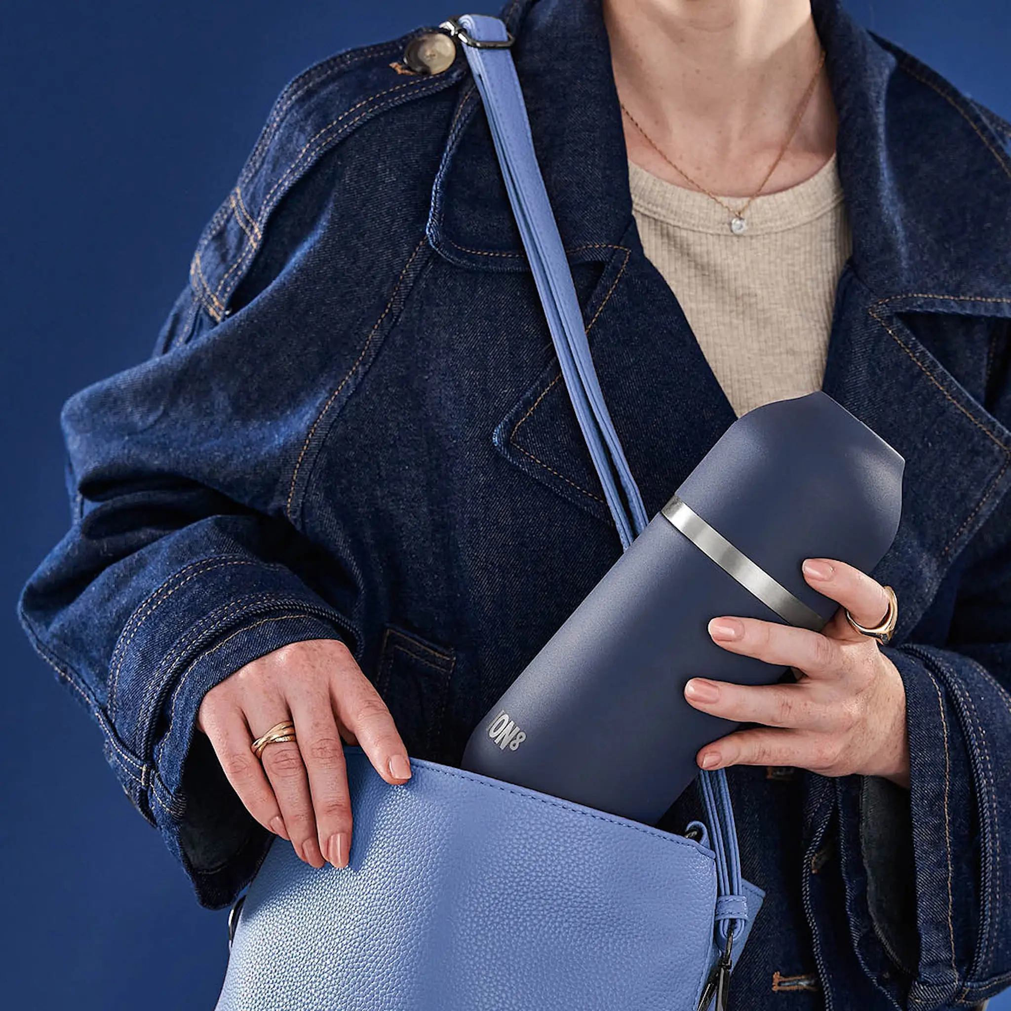 ION8 Luma termosflaska med kopp 0,7 L ash navy