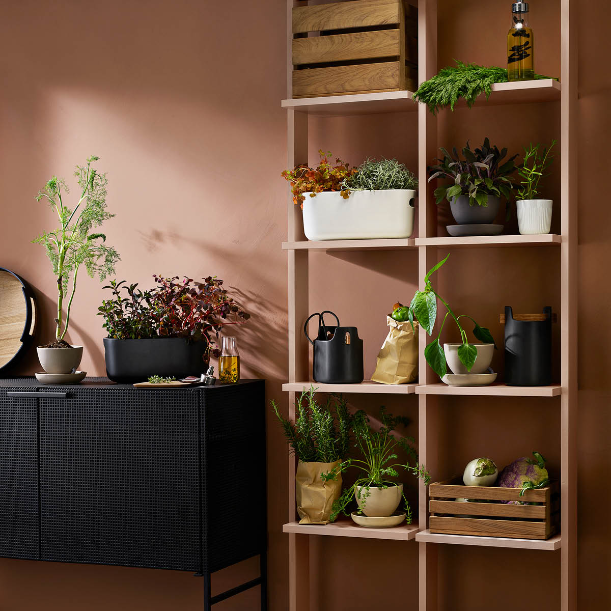 Eva Solo Selvvannende urtepotte 31x13 cm svart