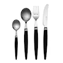 Finse bestickset 16 delar retro blank/svart